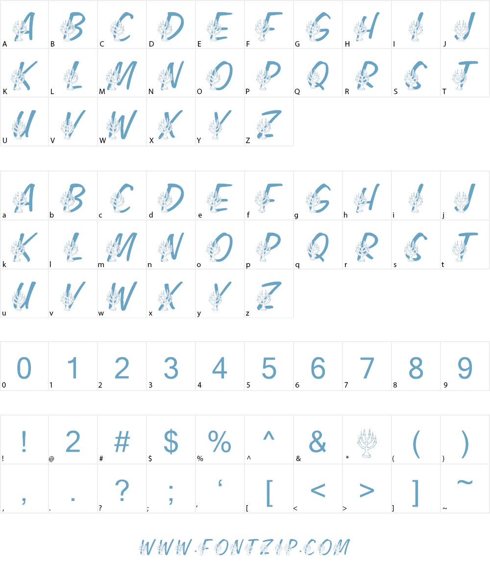 LMS Festival of Lights Font Character